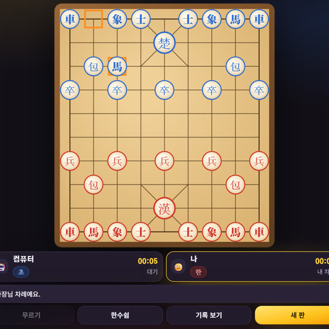 장기 게임 화면